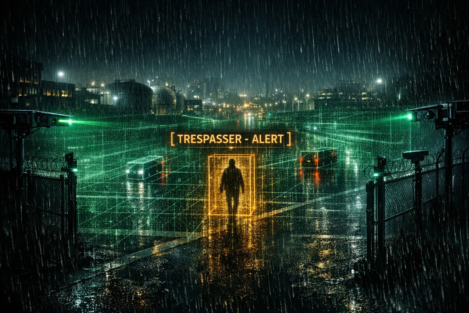 Advanced sensing and perception AI systems analyzing urban environments.